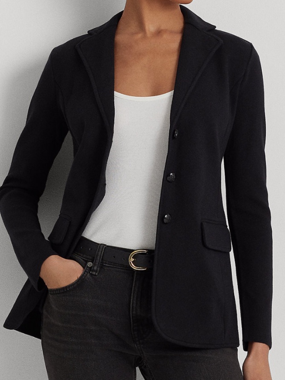 Ralph Lauren Sweater-Knit Blazer OPEN TO ALL OFFERS